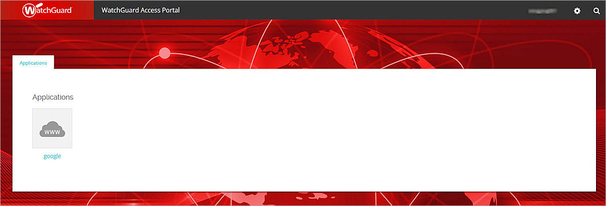 Screen shot of the access portal web application